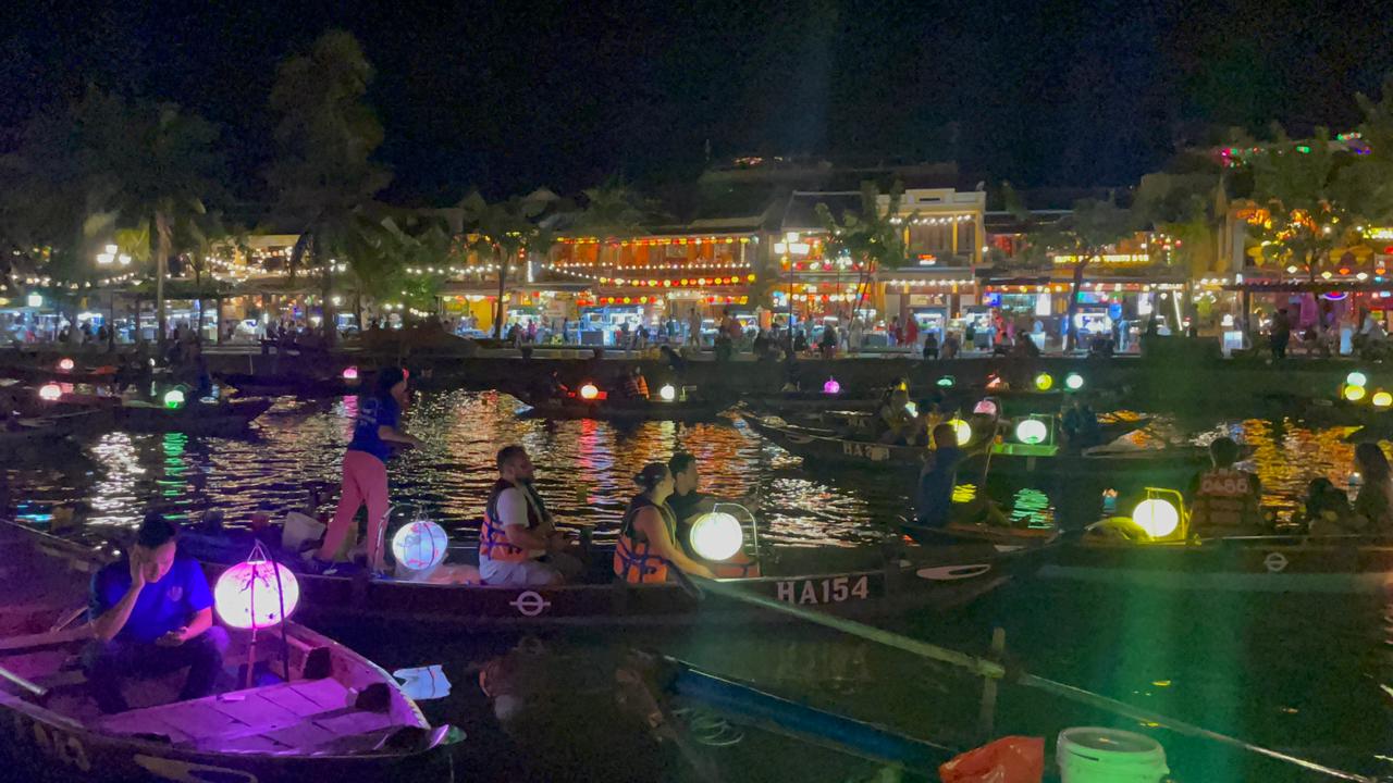 Lantern boats on the Hoai River at night, Hoi An Ancient Town
